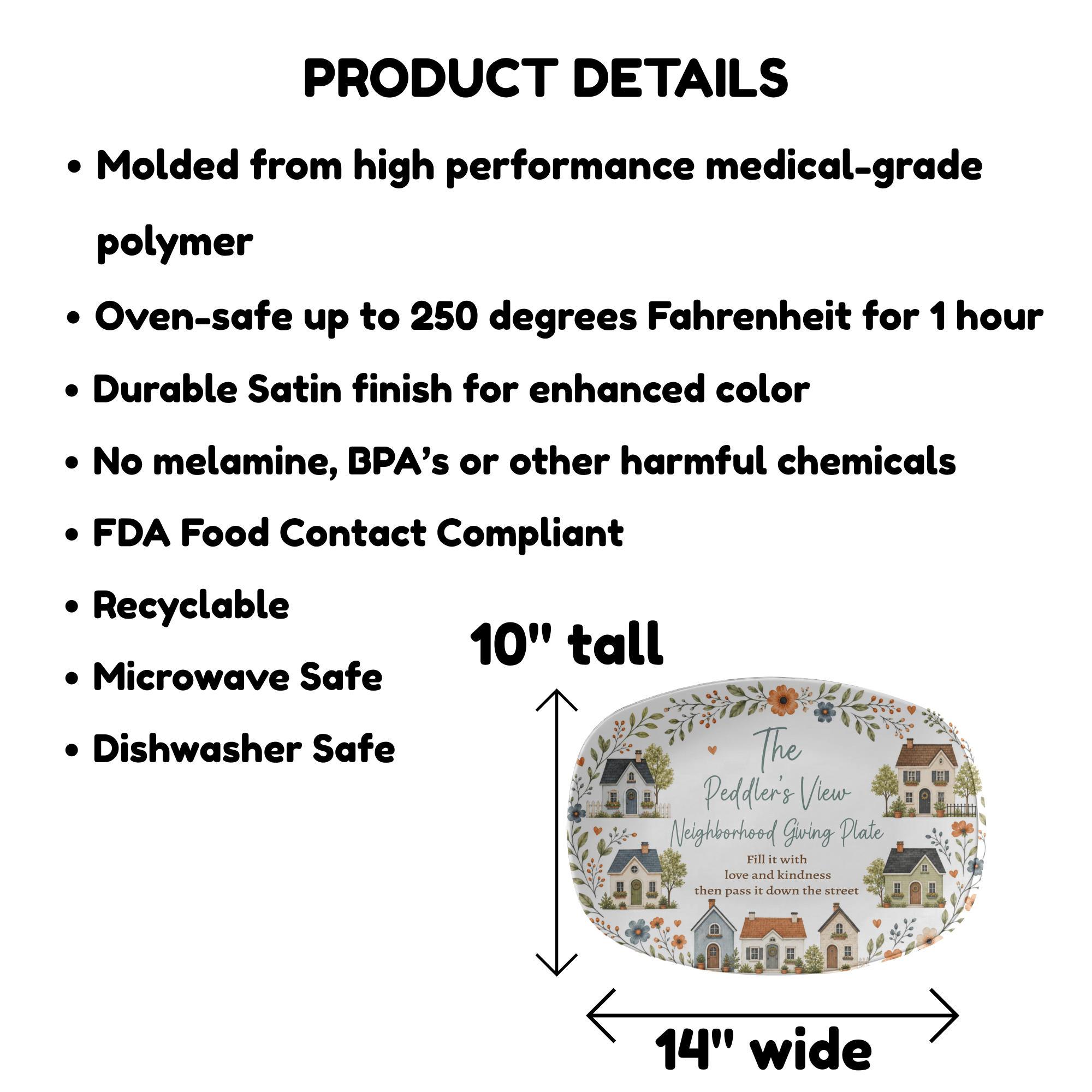 Personalized Neighborhood Giving Plate by Lil Plate Shop