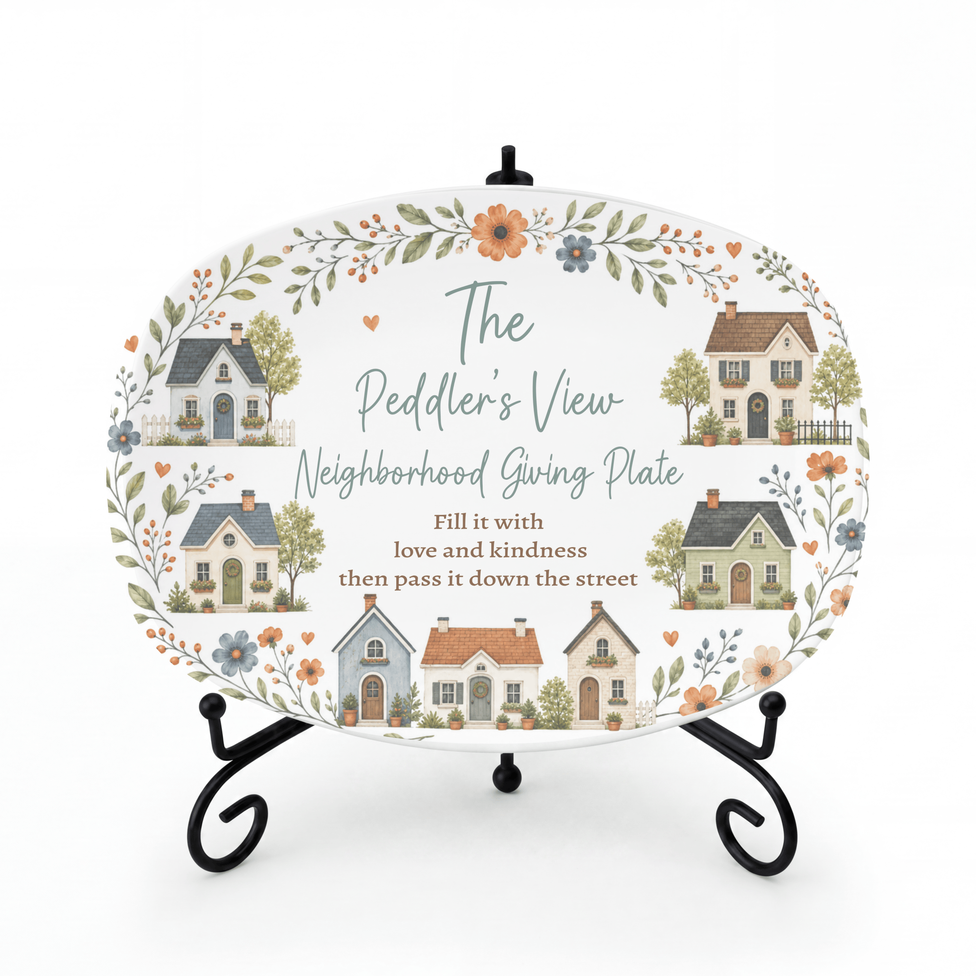 Personalized Neighborhood Giving Plate Platter + Gift Box by Lil Plate Shop