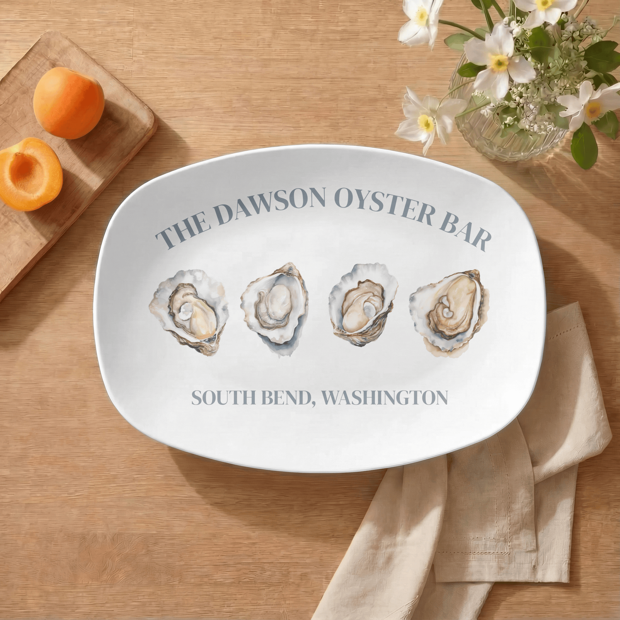 Personalized Oyster Bar Serving Platter by Lil Plate Shop