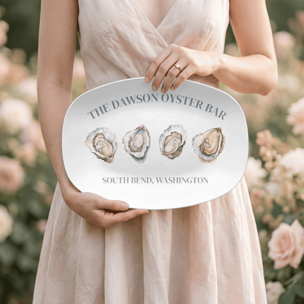 Personalized Oyster Bar Serving Platter by Lil Plate Shop