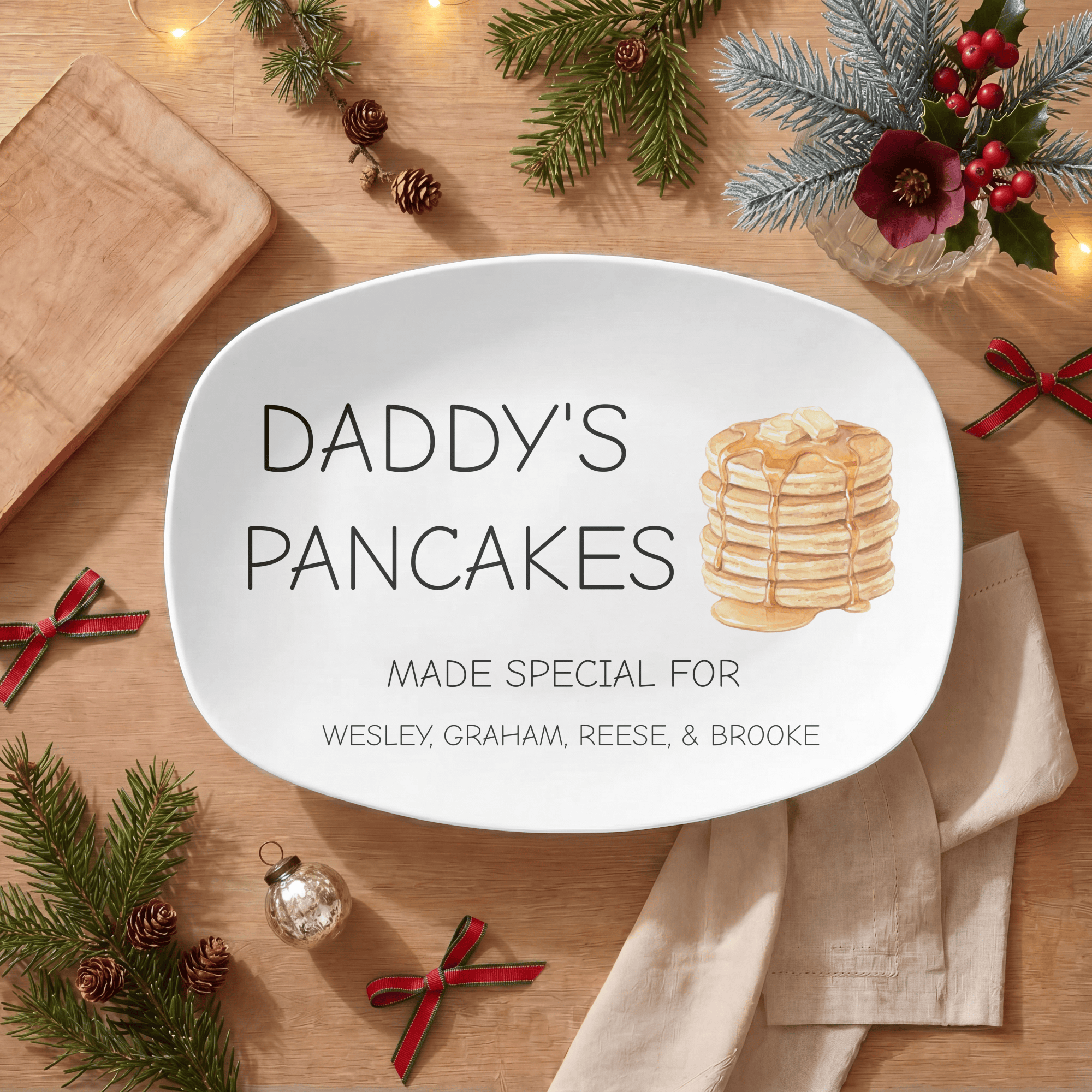 Personalized Pancake Platter by Lil Plate Shop