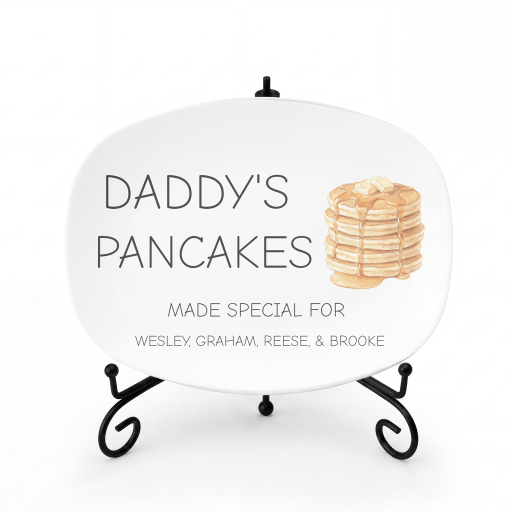 Personalized Pancake Platter Platter + Stand + Gift Box by Lil Plate Shop