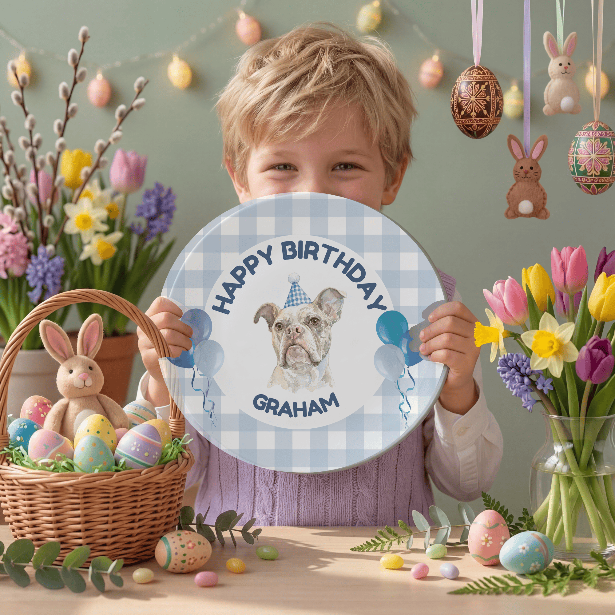 Personalized Pet Birthday Plate from Photo by Lil Plate Shop