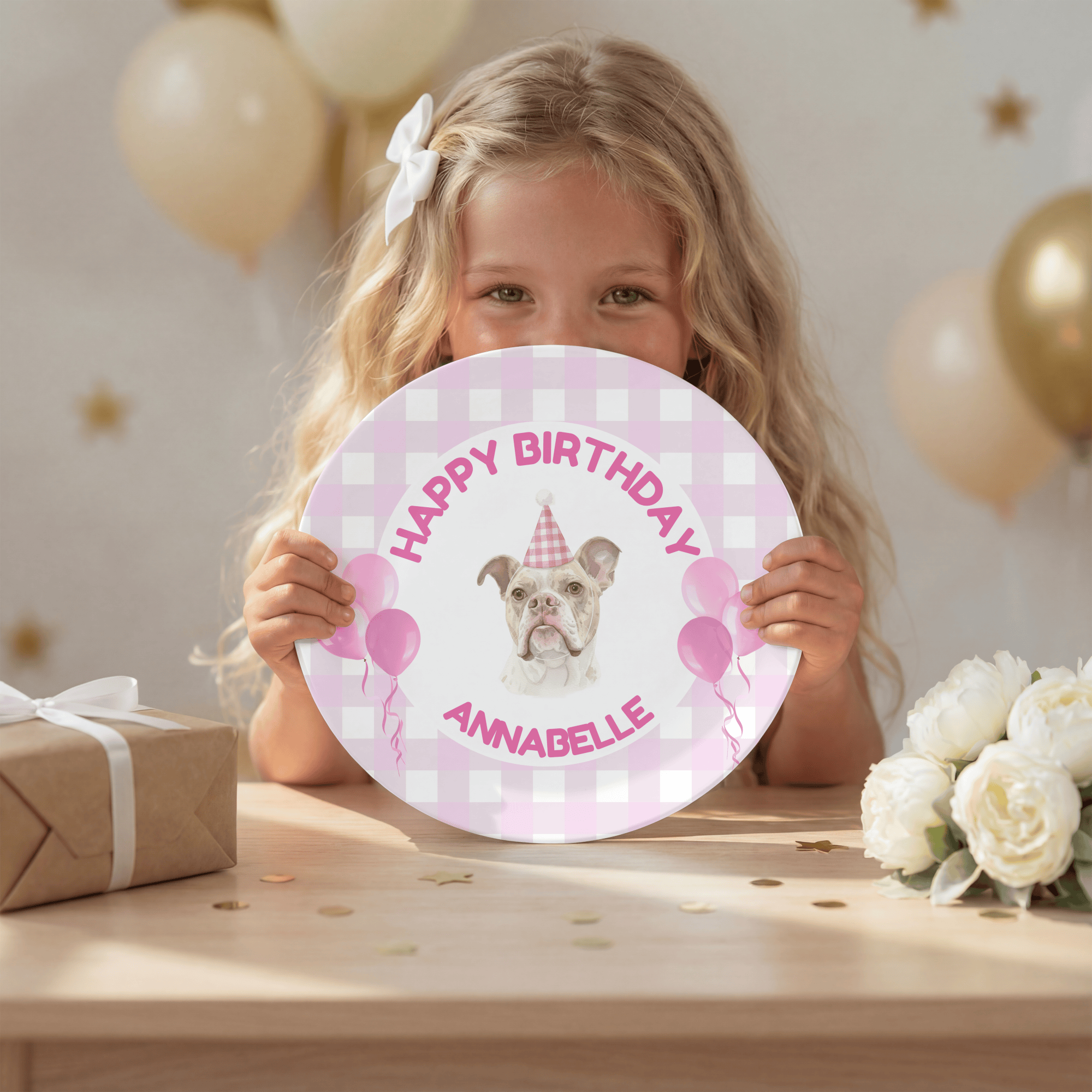 Personalized Pet Birthday Plate from Photo by Lil Plate Shop
