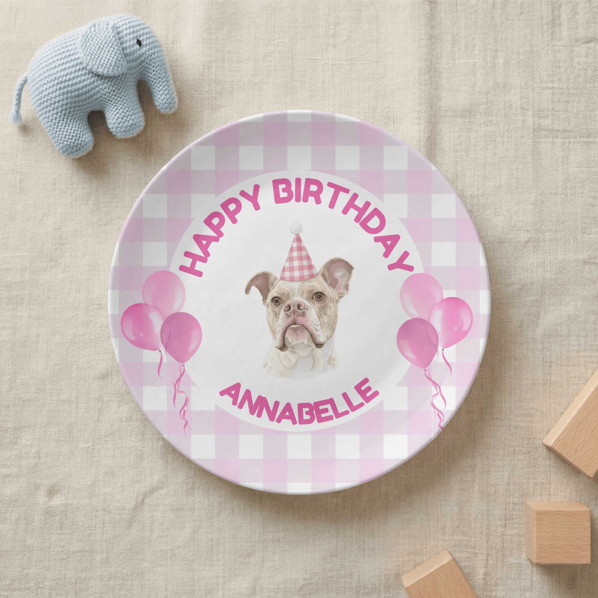 Personalized Pet Birthday Plate from Photo by Lil Plate Shop