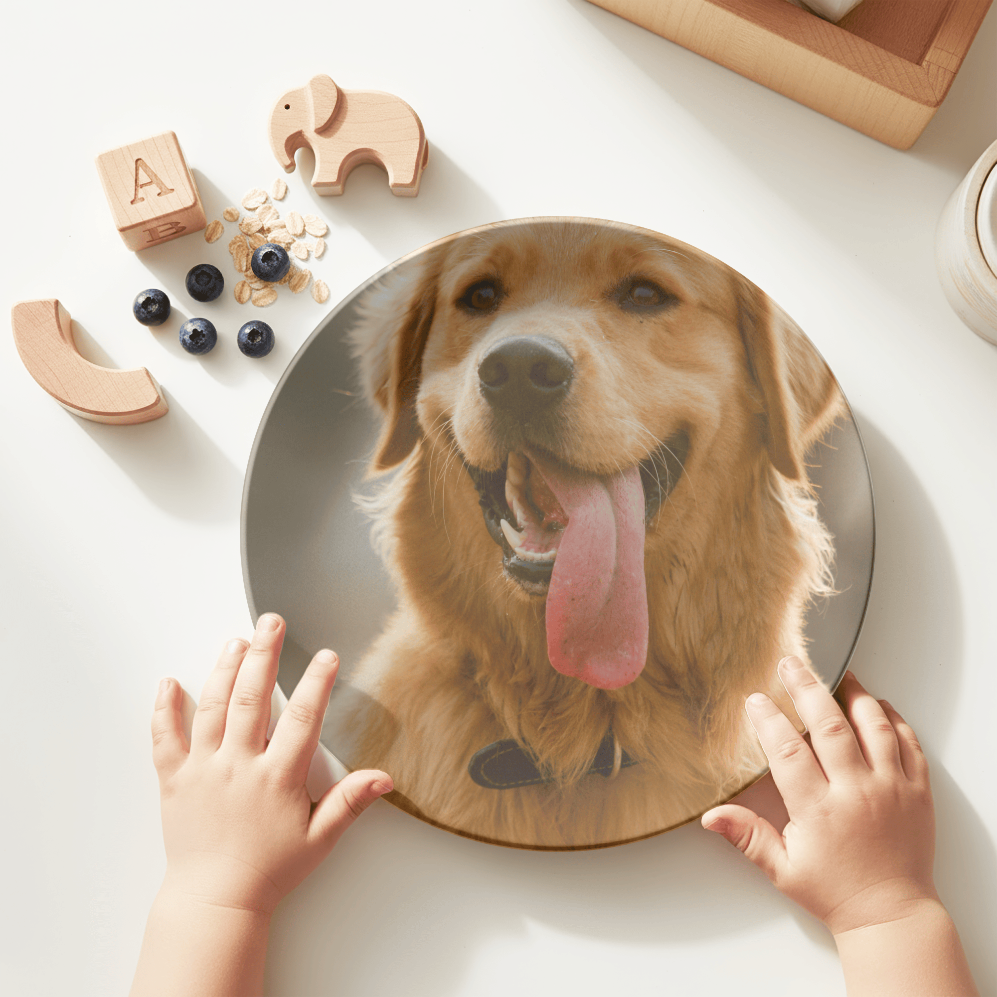 Personalized Pet Photo Plate by Lil Plate Shop