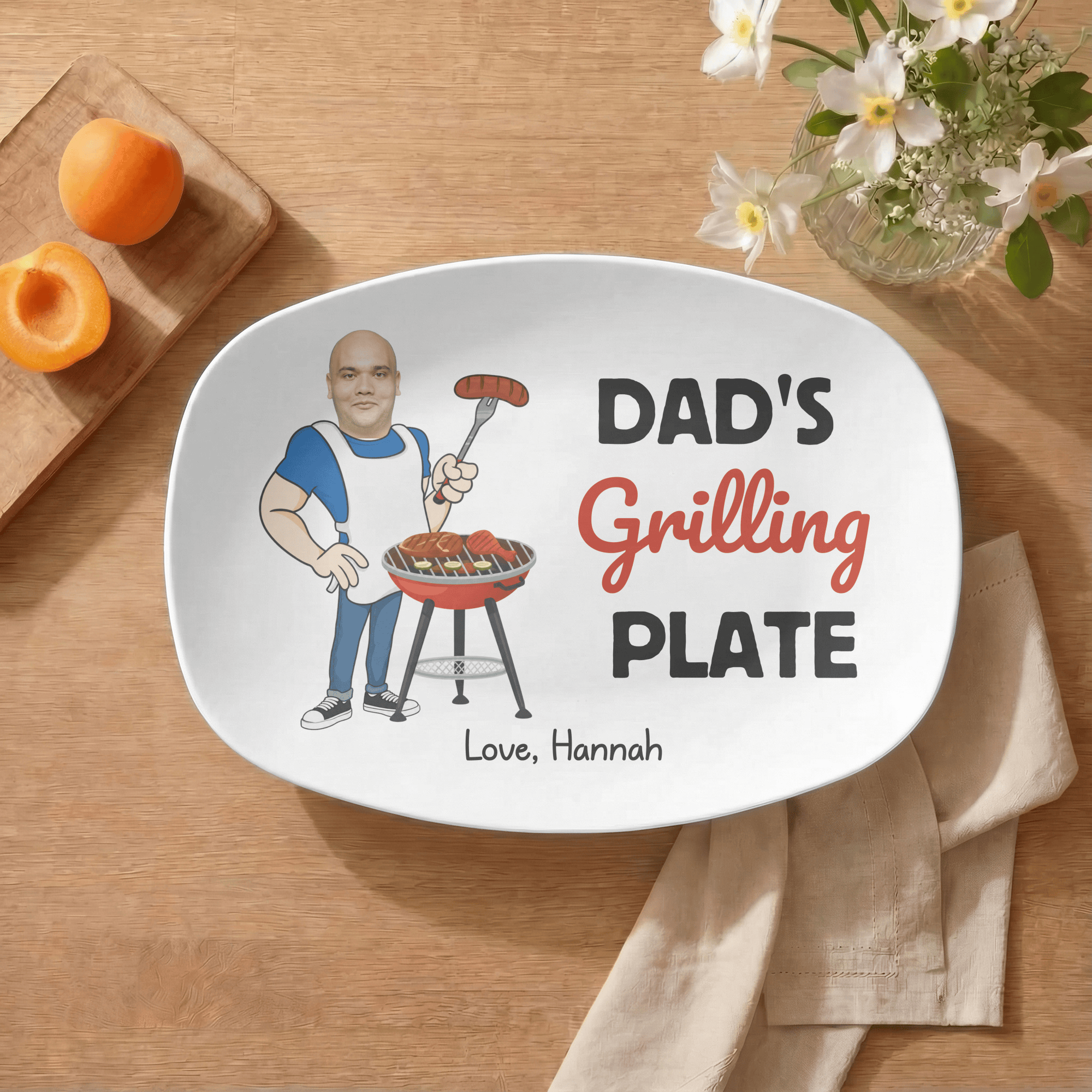 Personalized Photo Grilling Platter by Lil Plate Shop