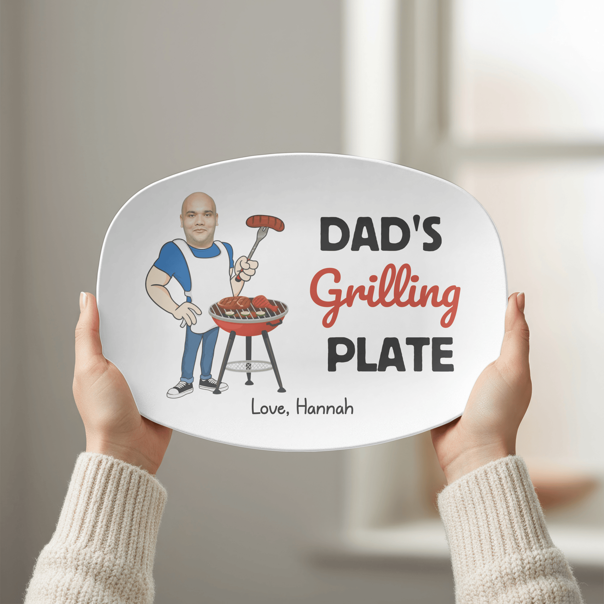 Personalized Photo Grilling Platter by Lil Plate Shop