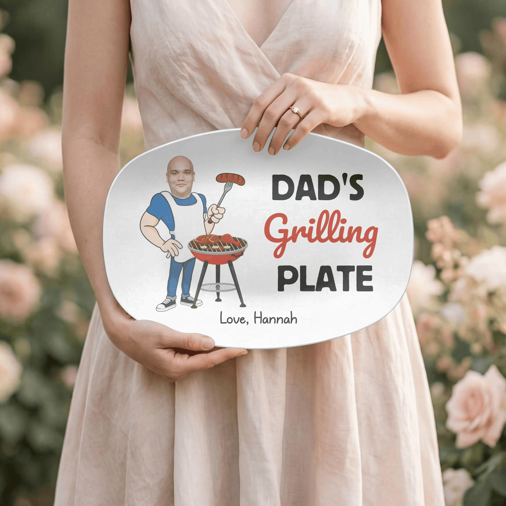 Personalized Photo Grilling Platter by Lil Plate Shop