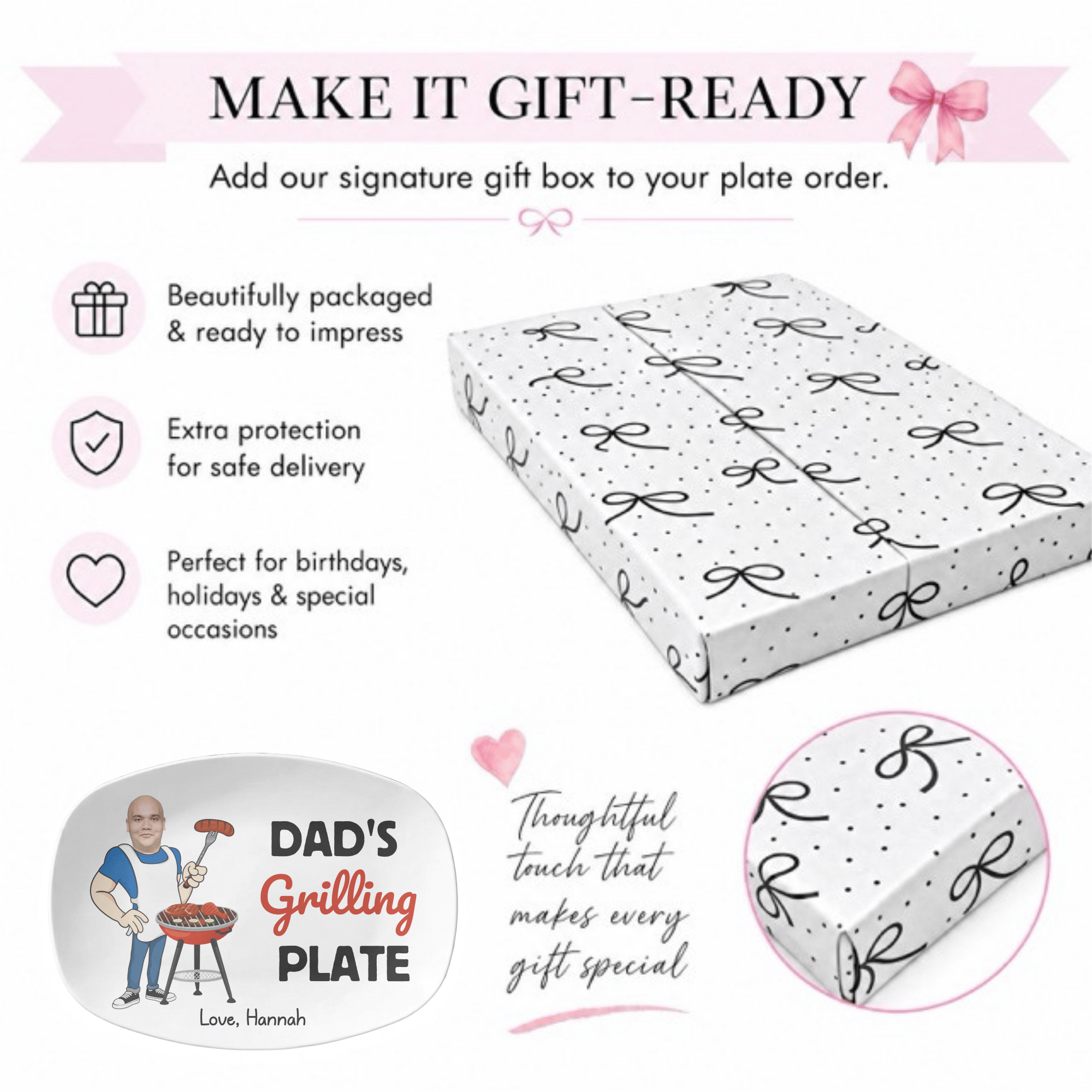 Personalized Photo Grilling Platter by Lil Plate Shop