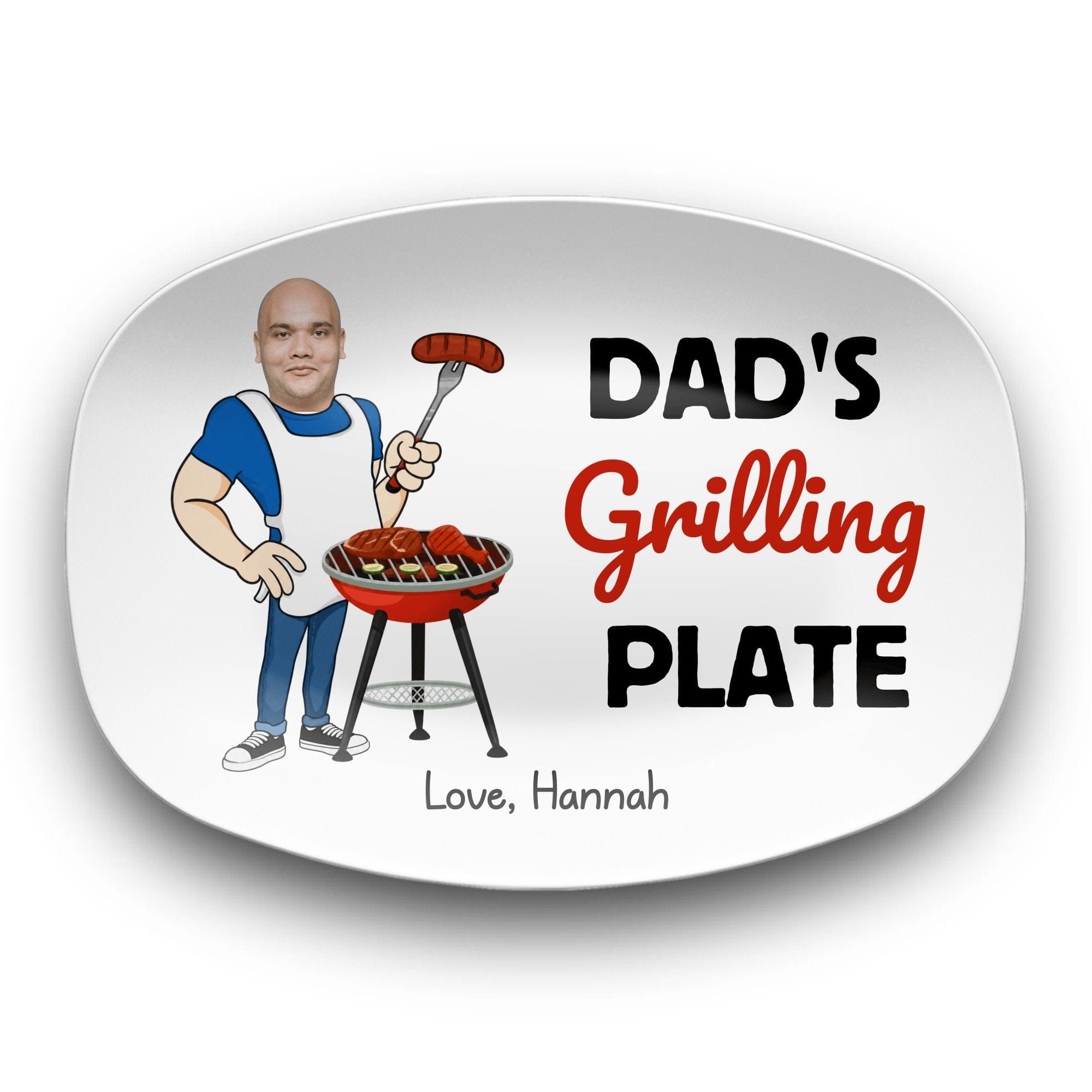 Personalized Photo Grilling Platter by Lil Plate Shop