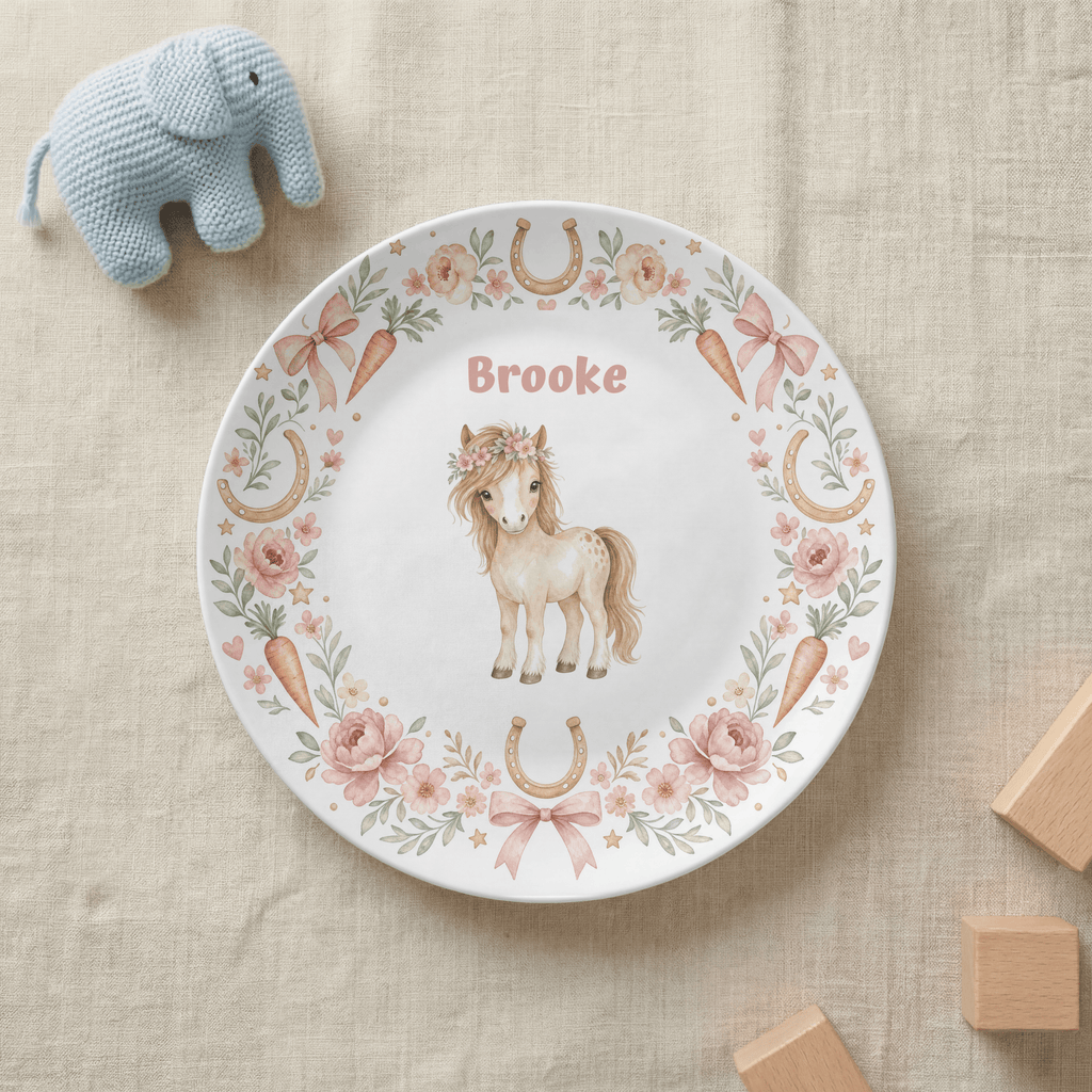 Personalized Pony Coquette Plate by Lil Plate Shop
