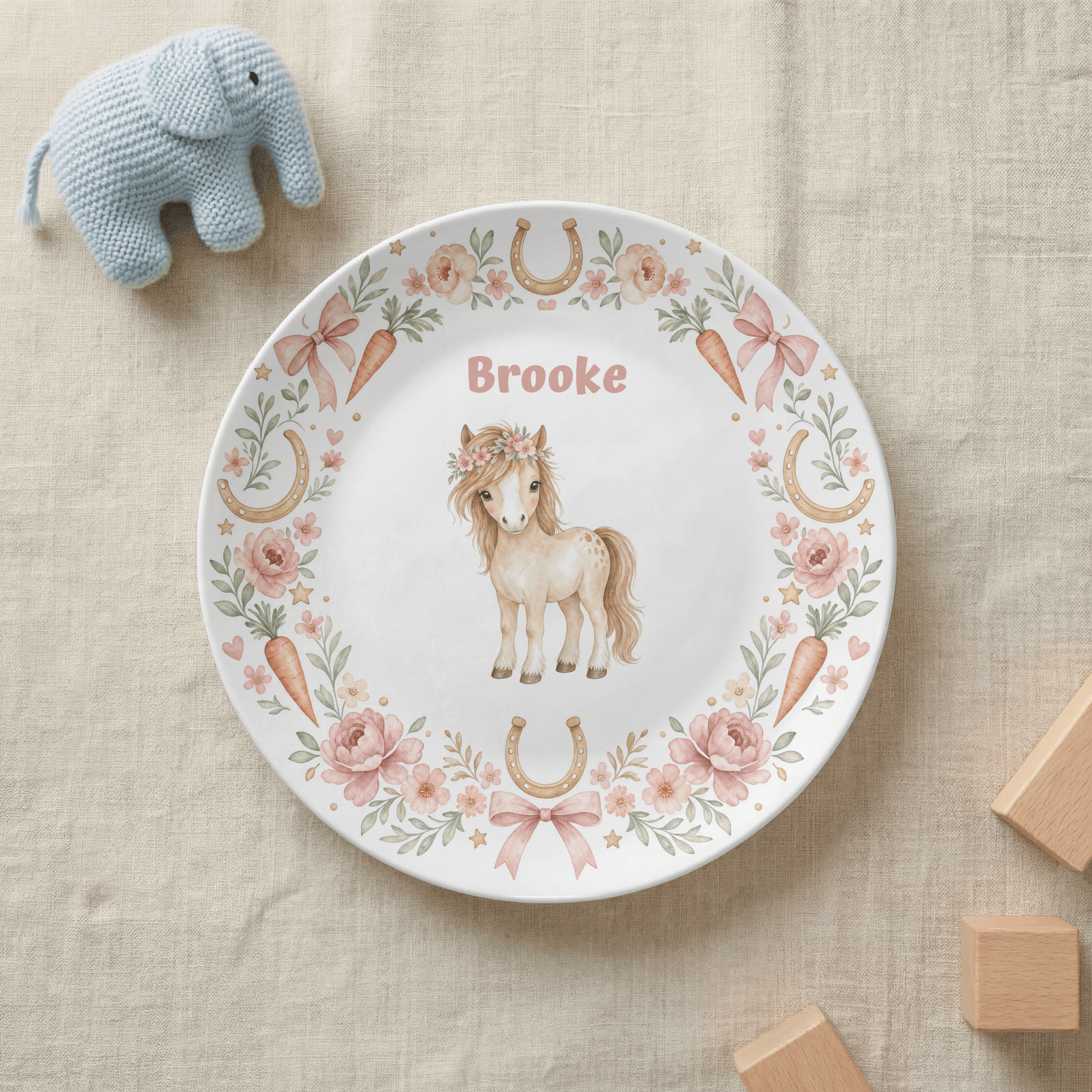 Personalized Pony Coquette Plate by Lil Plate Shop