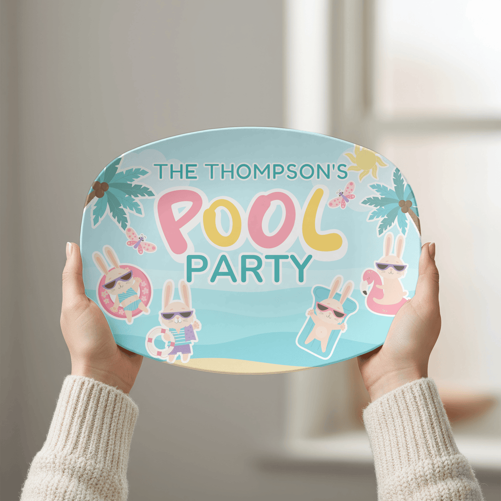 Personalized Pool Party Platter by Lil Plate Shop