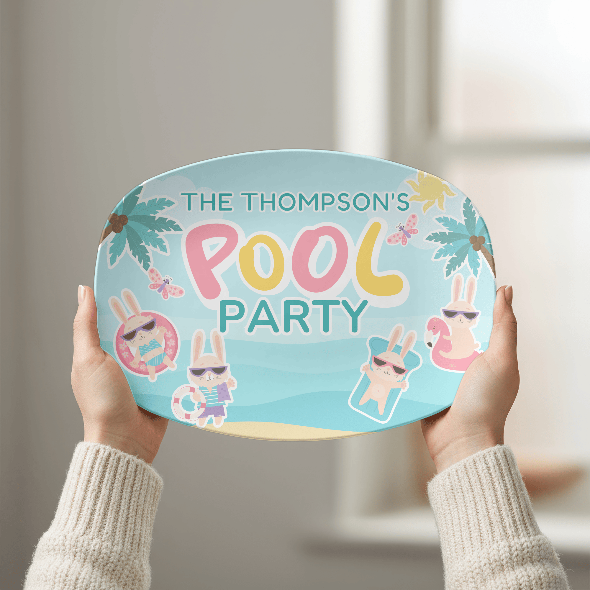 Personalized Pool Party Platter by Lil Plate Shop