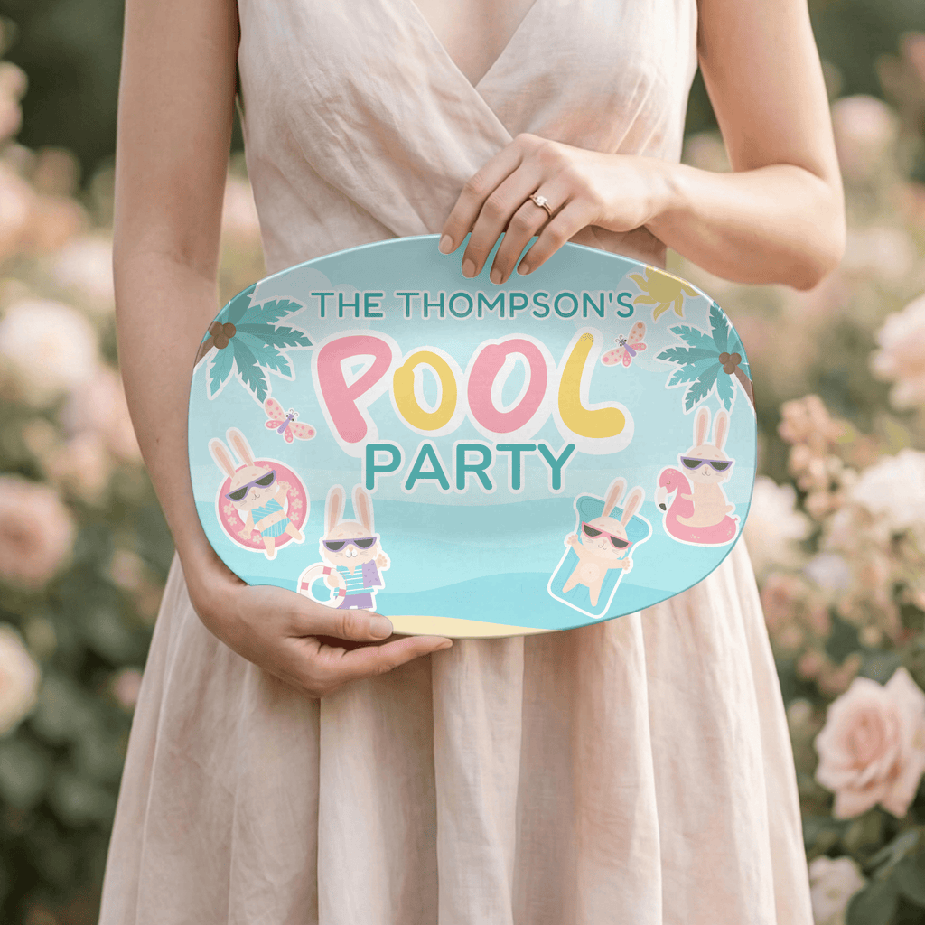 Personalized Pool Party Platter by Lil Plate Shop