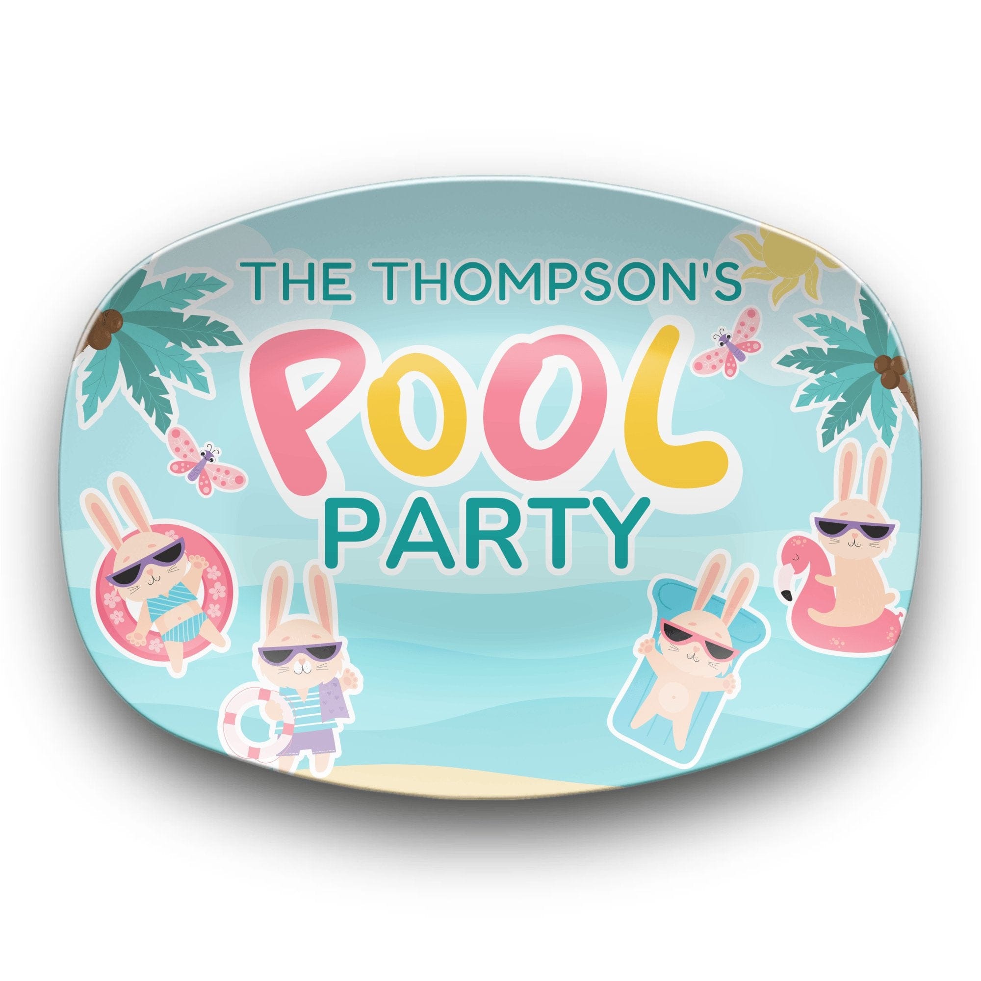 Personalized Pool Party Platter by Lil Plate Shop