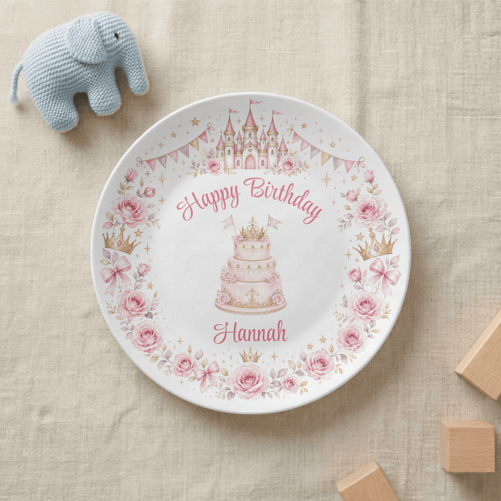 Personalized Princess Birthday Castle Plate by Lil Plate Shop