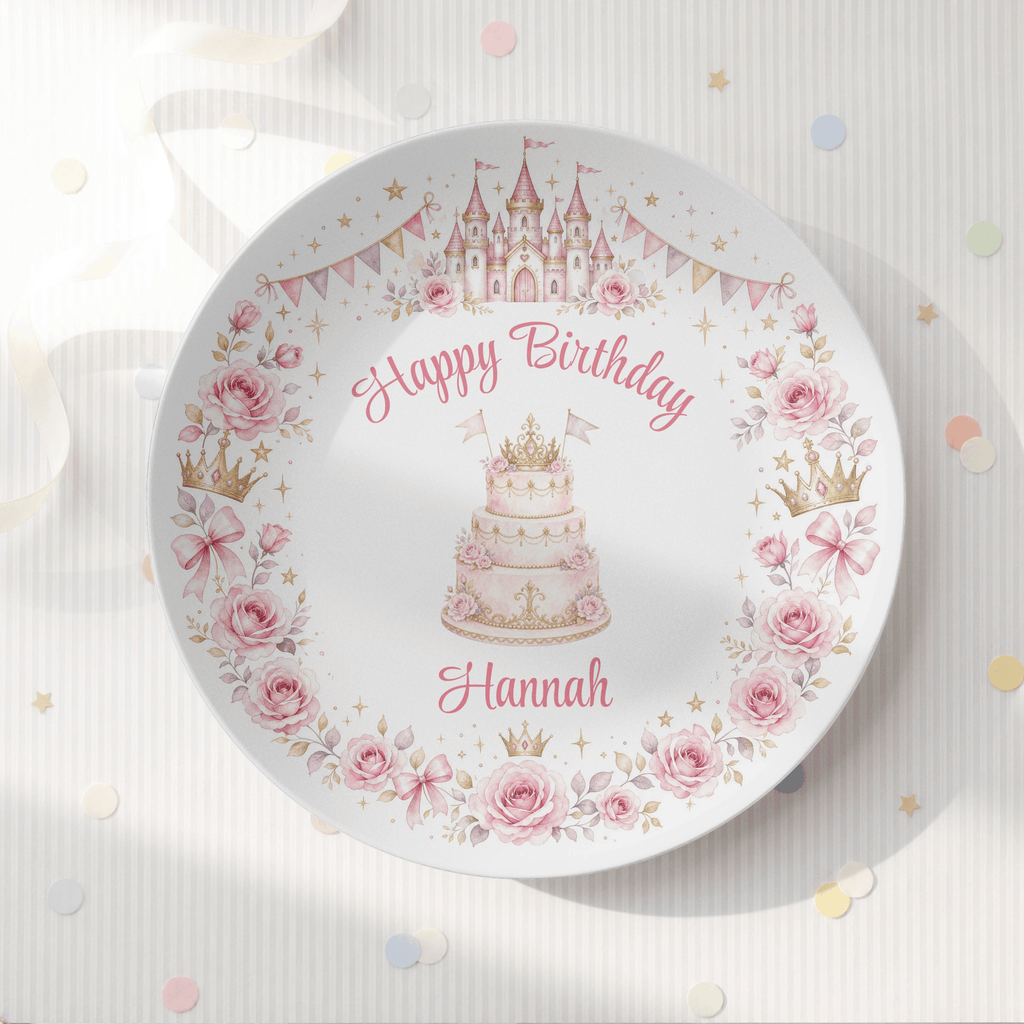 Personalized Princess Birthday Castle Plate by Lil Plate Shop