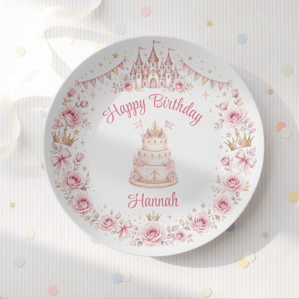 Personalized Princess Birthday Castle Plate by Lil Plate Shop