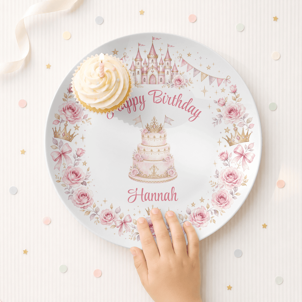 Personalized Princess Birthday Castle Plate by Lil Plate Shop