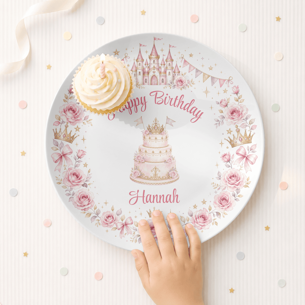 Personalized Princess Birthday Castle Plate by Lil Plate Shop