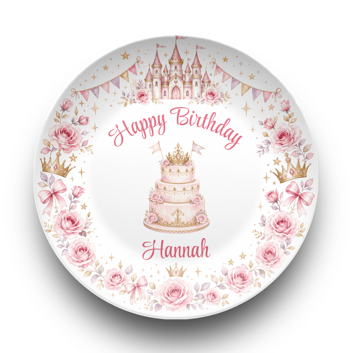 Personalized Princess Birthday Castle Plate Plate by Lil Plate Shop