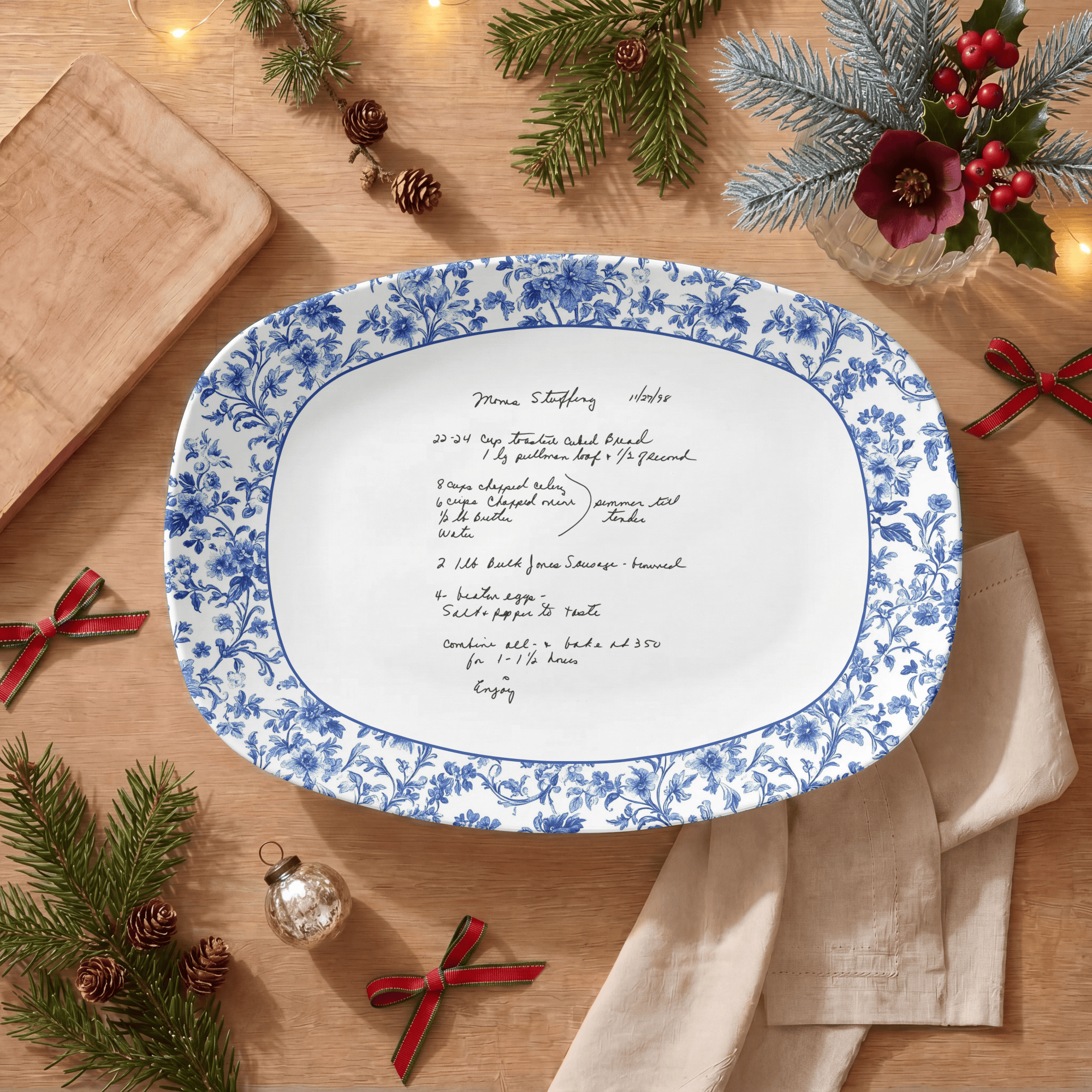 Personalized Recipe Platter from Photo by Lil Plate Shop