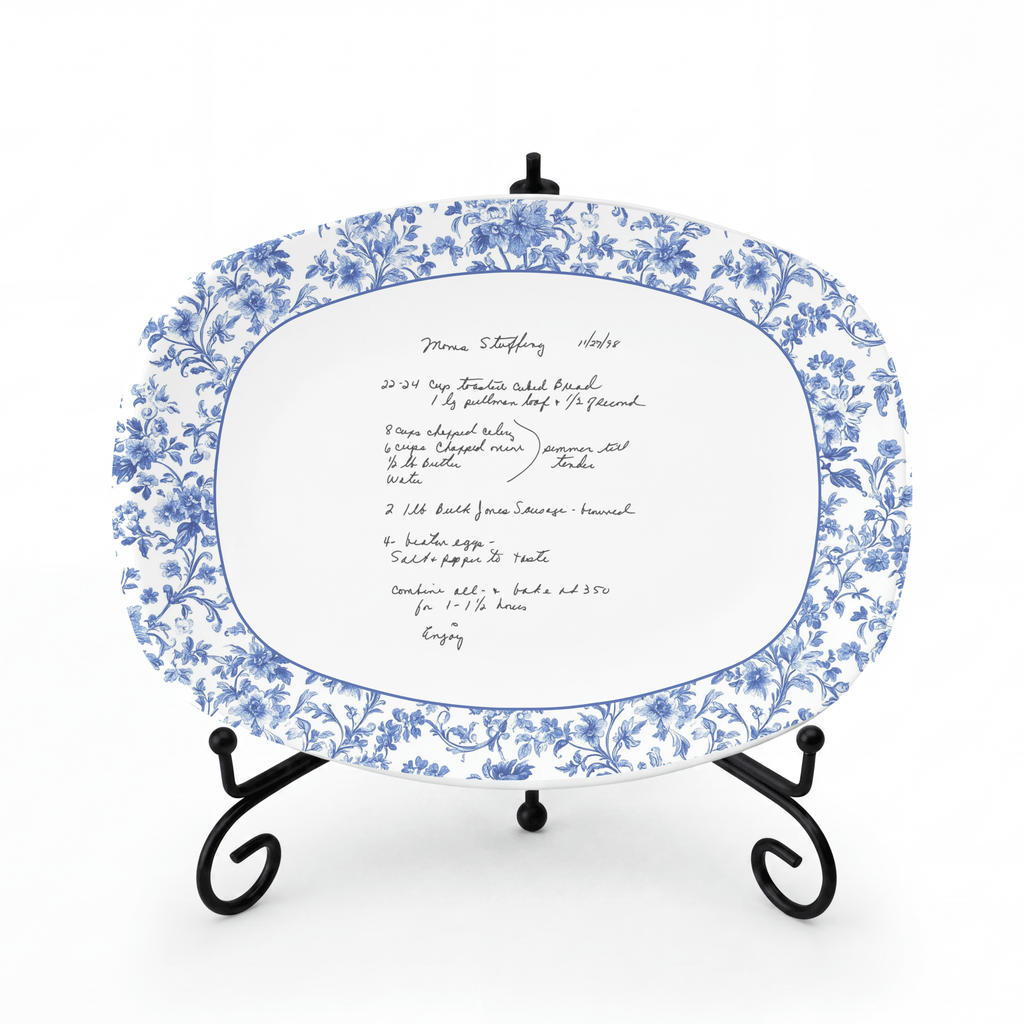 Personalized Recipe Platter from Photo Platter + Stand + Gift Box by Lil Plate Shop
