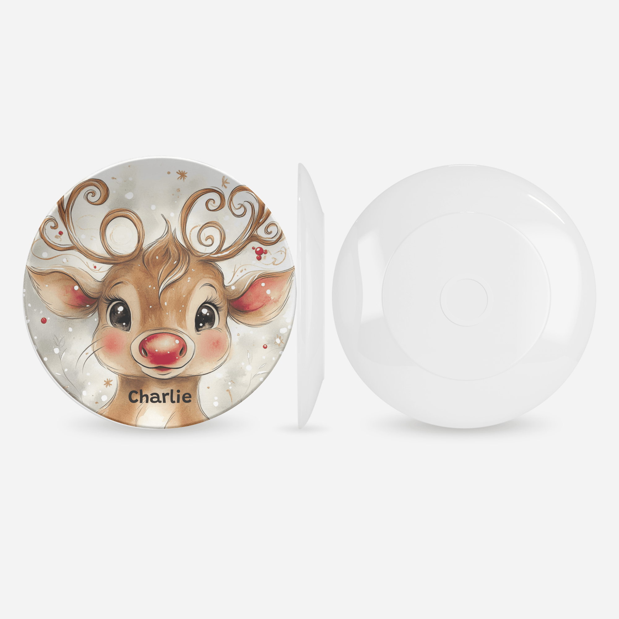 Personalized Reindeer Magic Plate by Lil Plate Shop