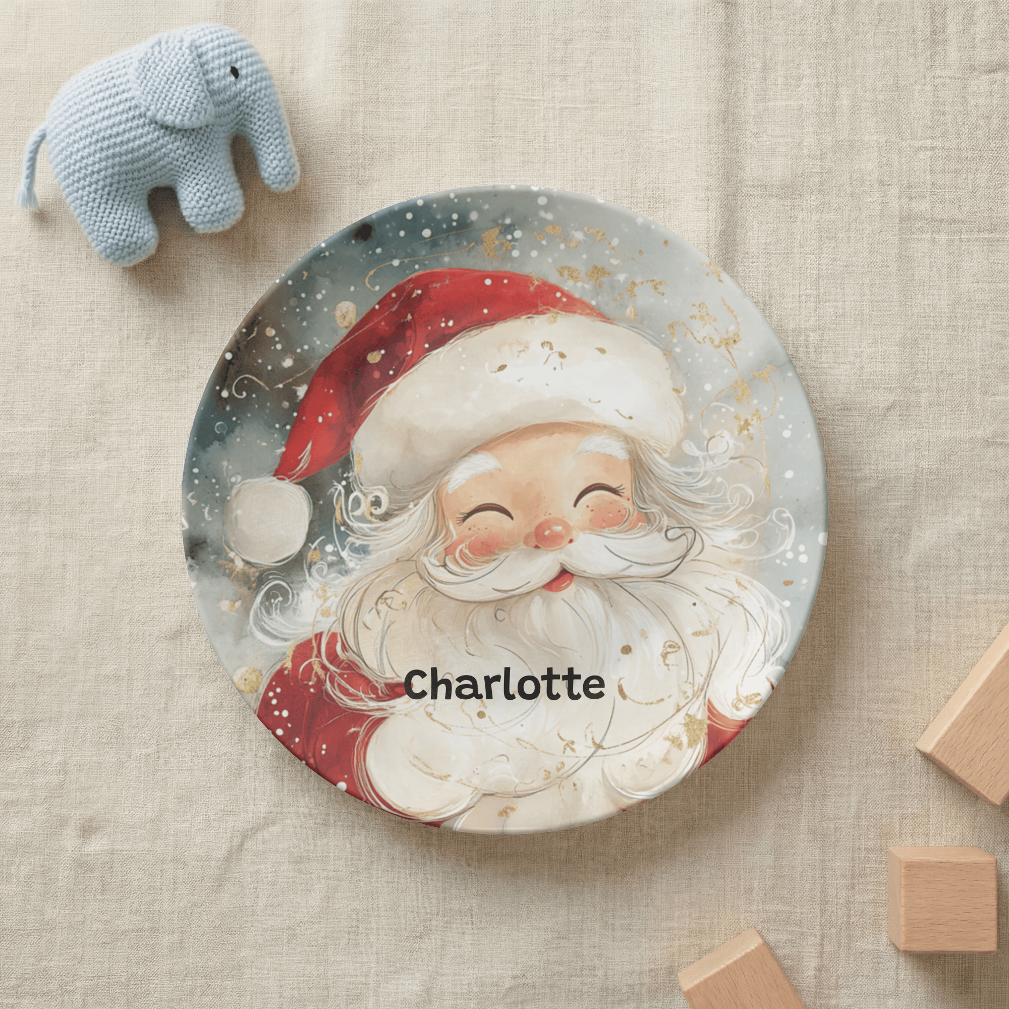 Personalized Santa Magic Plate by Lil Plate Shop