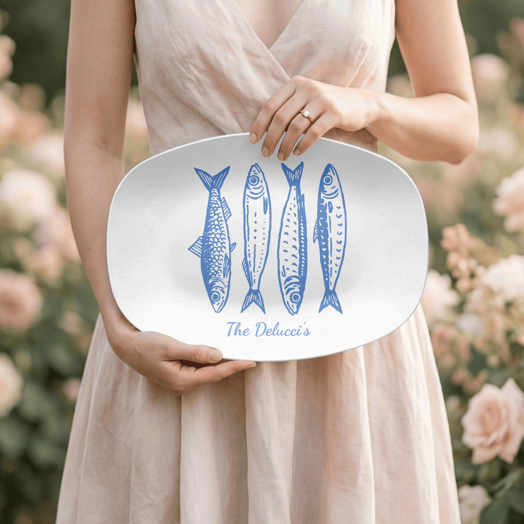 Personalized Sardine Family Platter by Lil Plate Shop