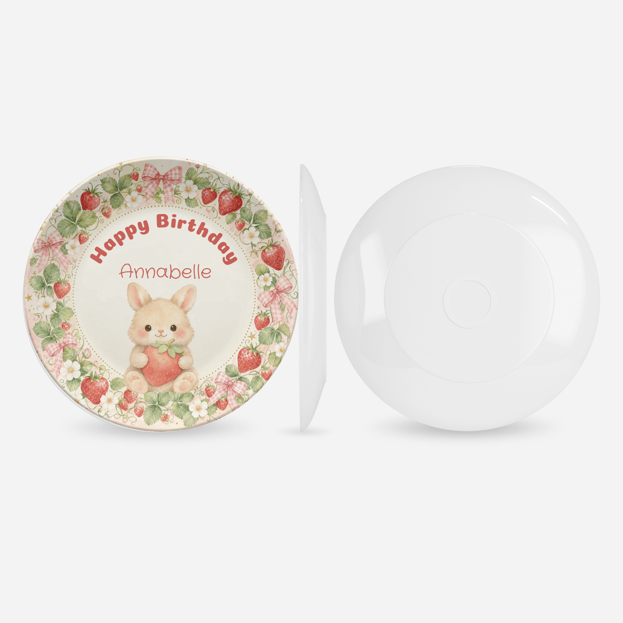 Personalized Strawberry Birthday Plate by Lil Plate Shop
