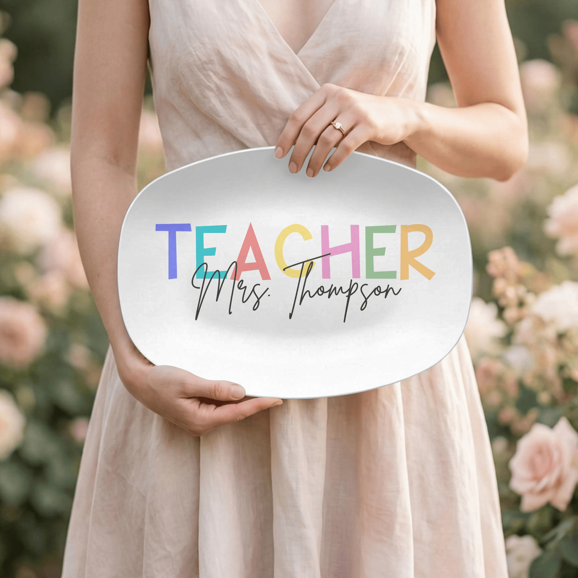 Personalized Teacher Platter by Lil Plate Shop