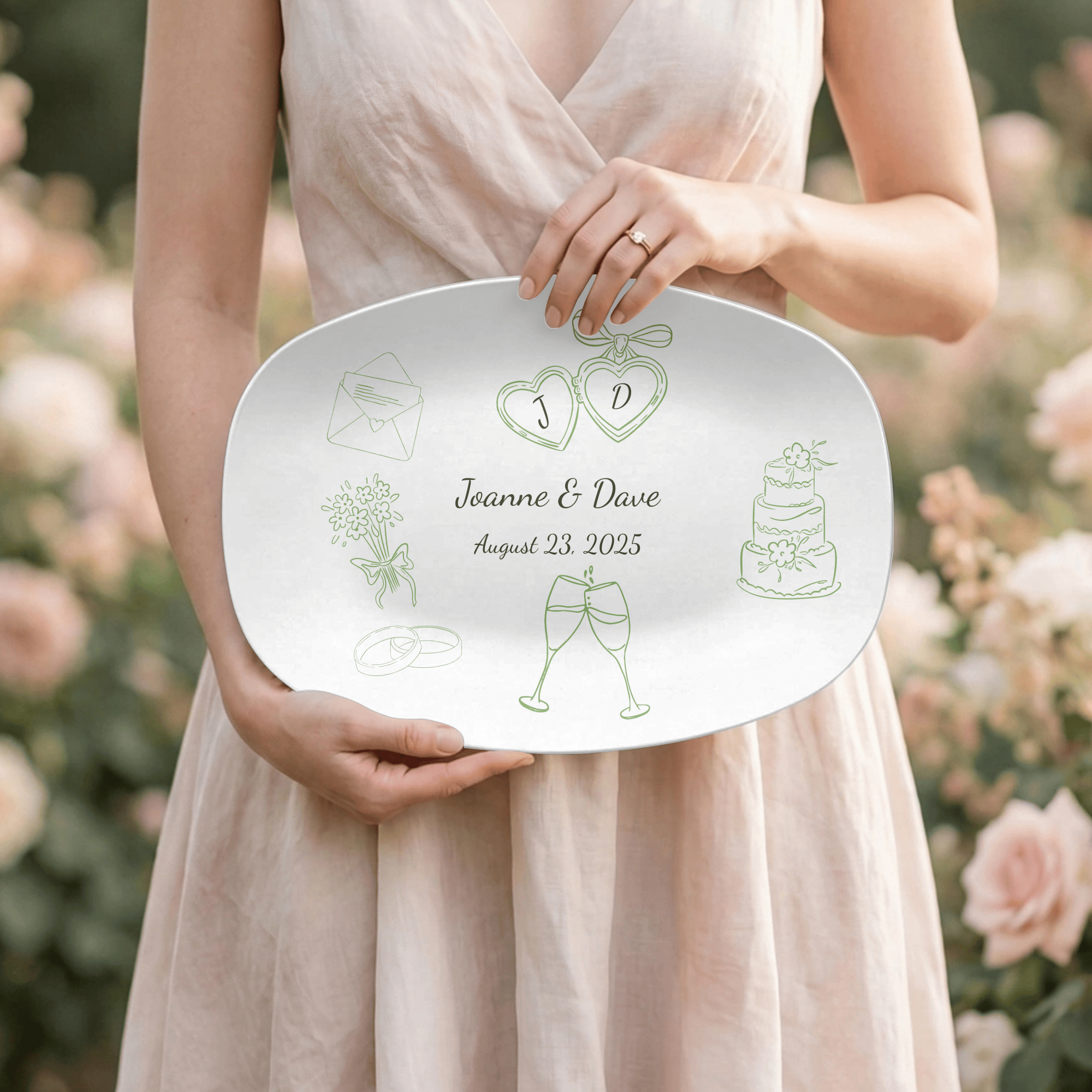 Personalized Wedding Platter by Lil Plate Shop