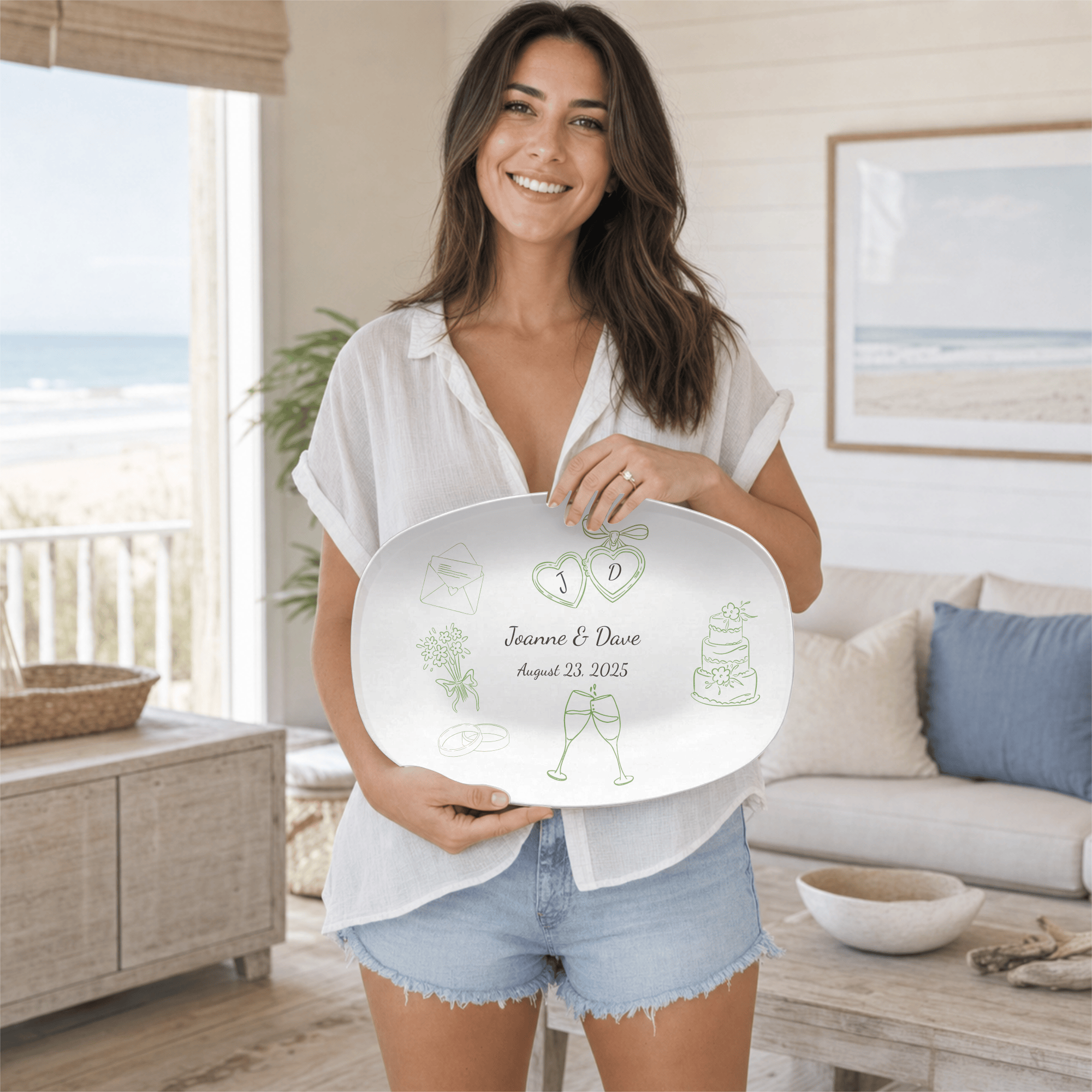 Personalized Wedding Platter by Lil Plate Shop