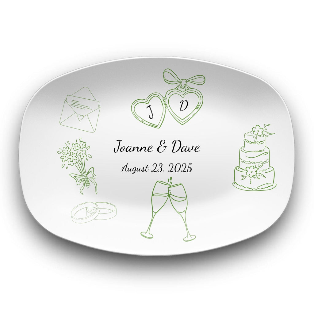 Personalized Wedding Platter by Lil Plate Shop