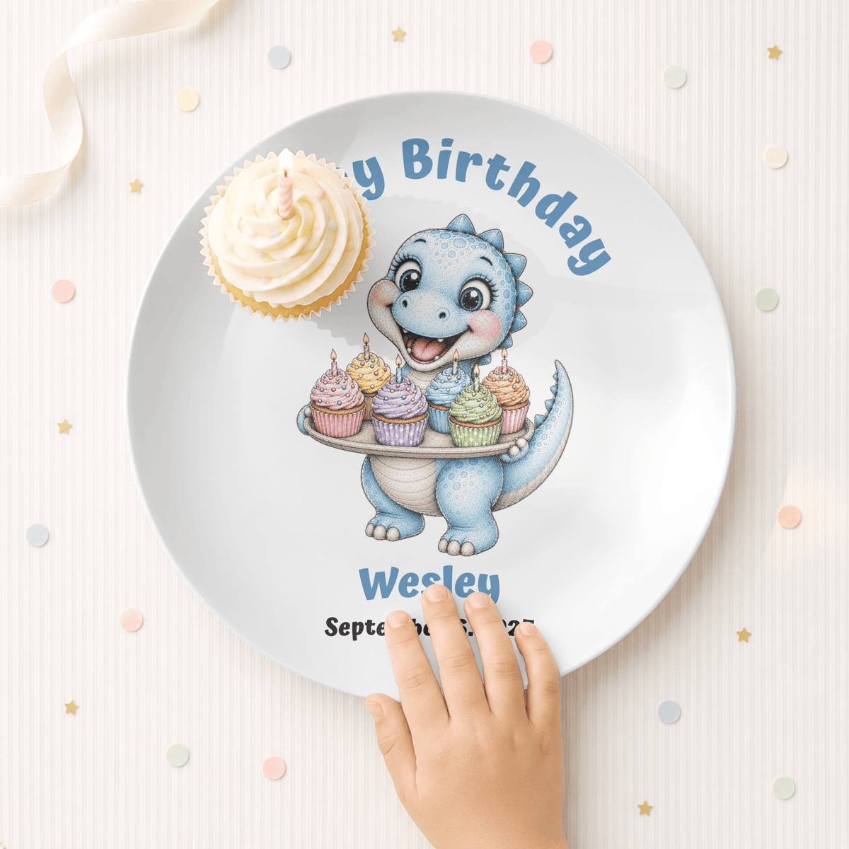 Pick Your Dinosaur Birthday Plate by Lil Plate Shop
