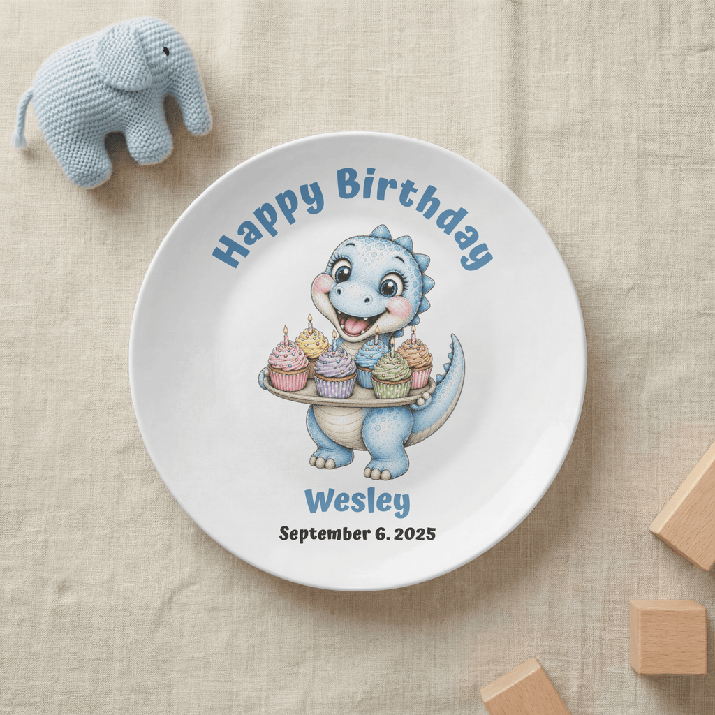 Pick Your Dinosaur Birthday Plate by Lil Plate Shop