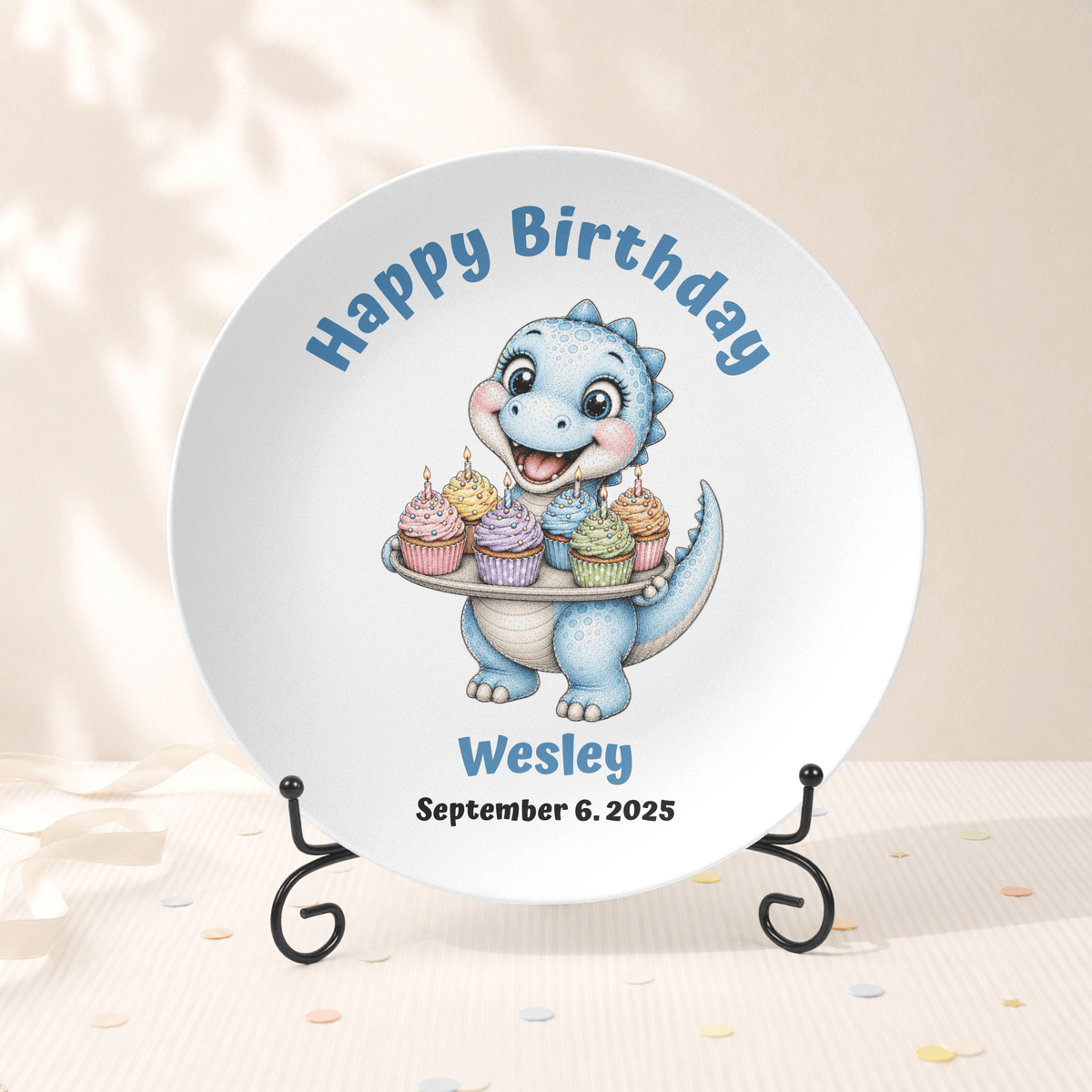 Pick Your Dinosaur Birthday Plate by Lil Plate Shop