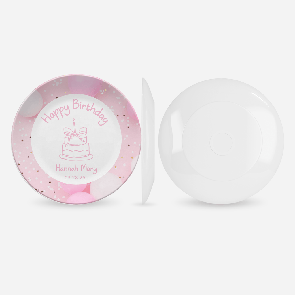 Pink Balloon Birthday Plate by Lil Plate Shop