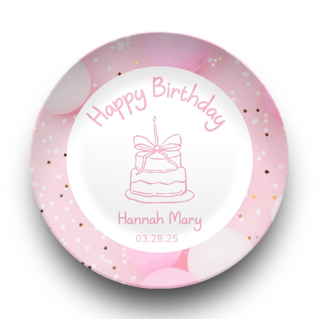 Pink Balloon Birthday Plate by Lil Plate Shop