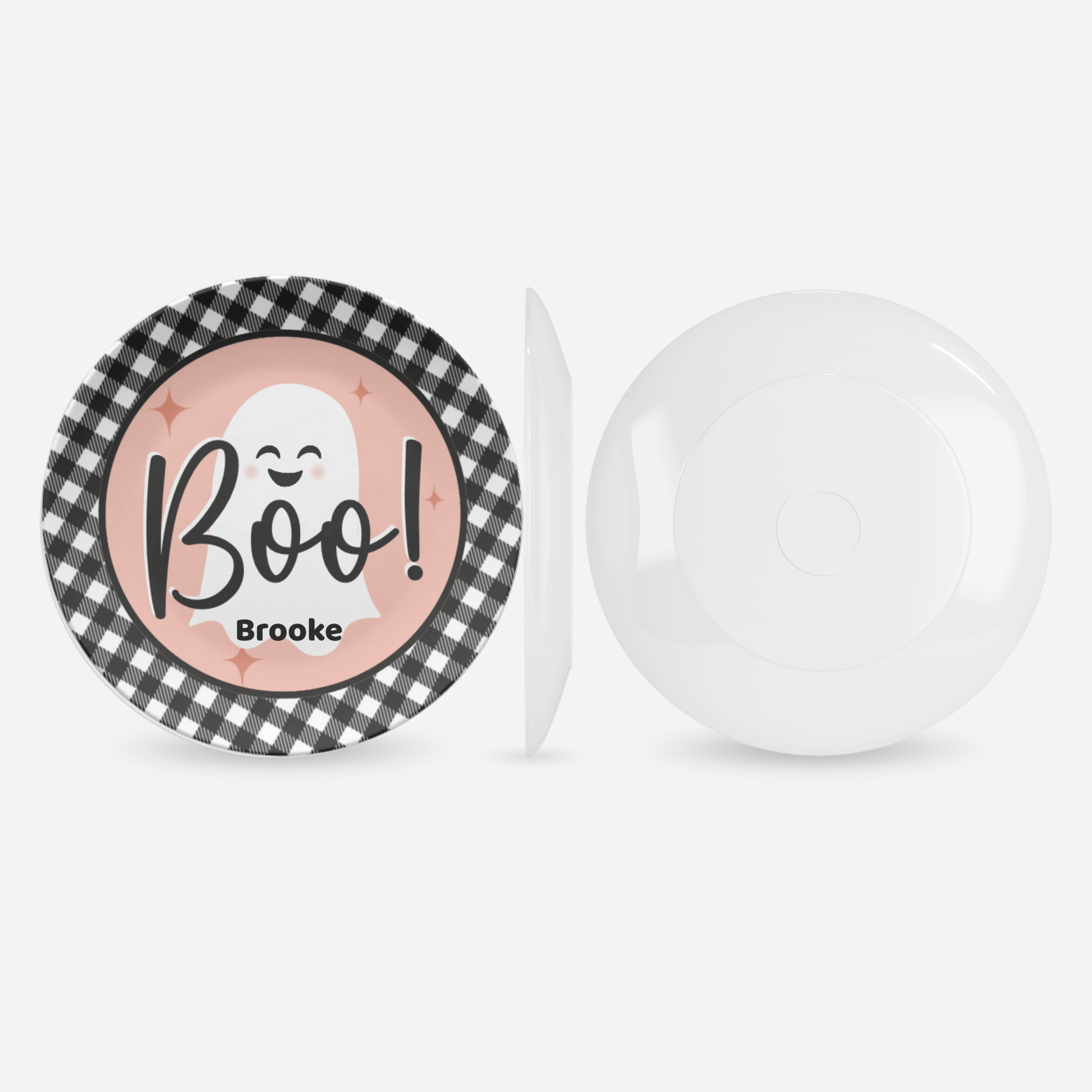 Pink Boo Ghost Plate by Lil Plate Shop