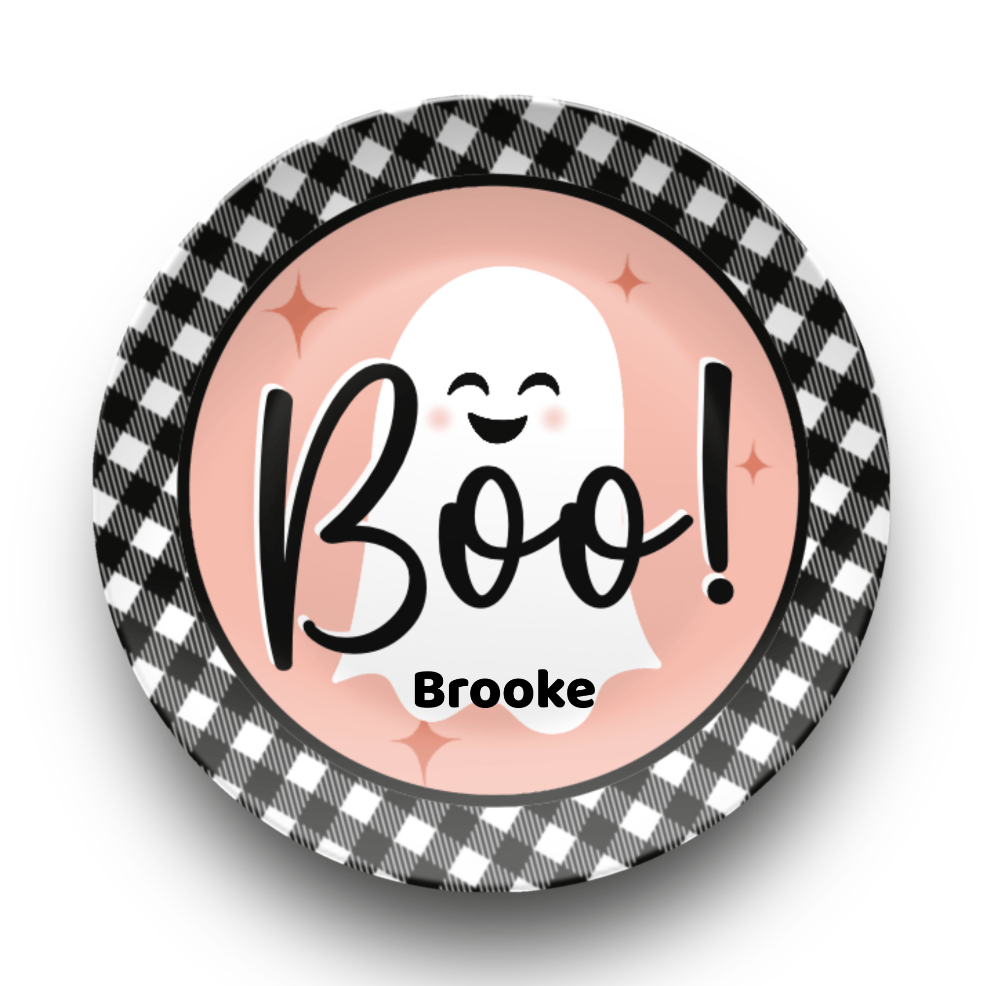 Pink Boo Ghost Plate Plate by Lil Plate Shop
