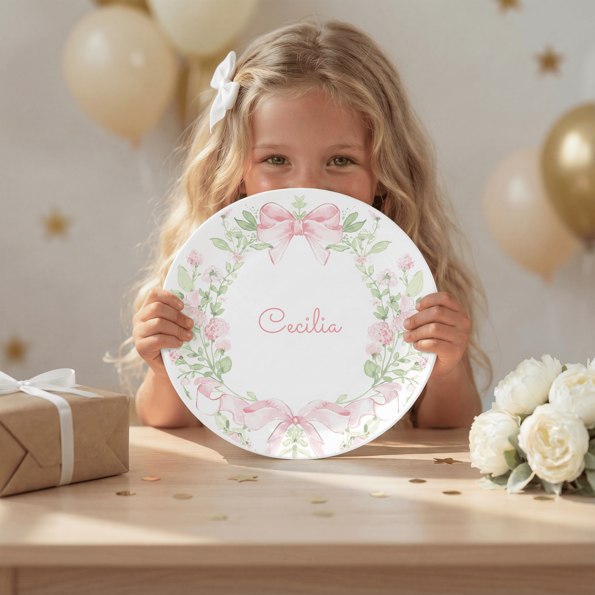 Pink Coquette Bow Plate by Lil Plate Shop