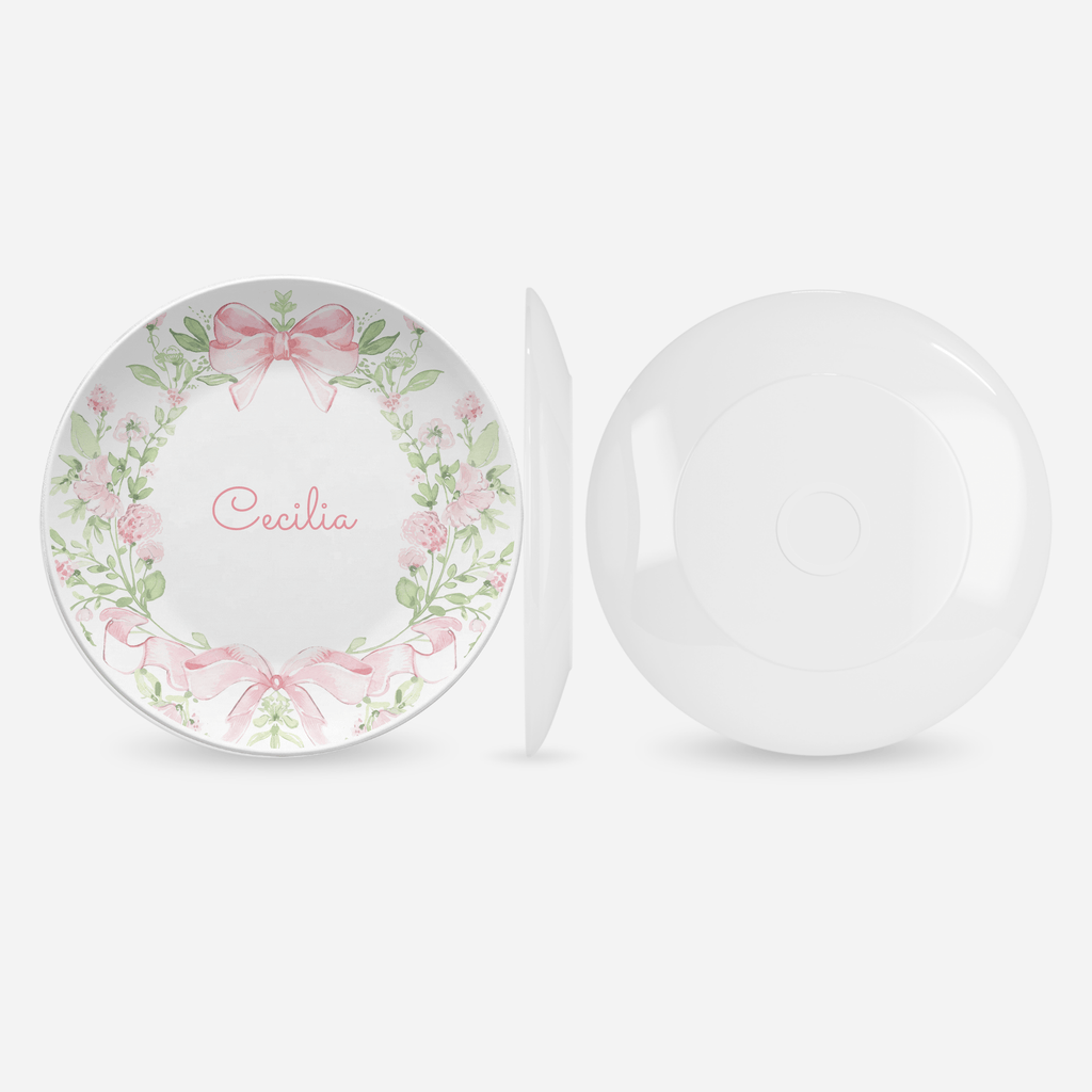 Pink Coquette Bow Plate by Lil Plate Shop