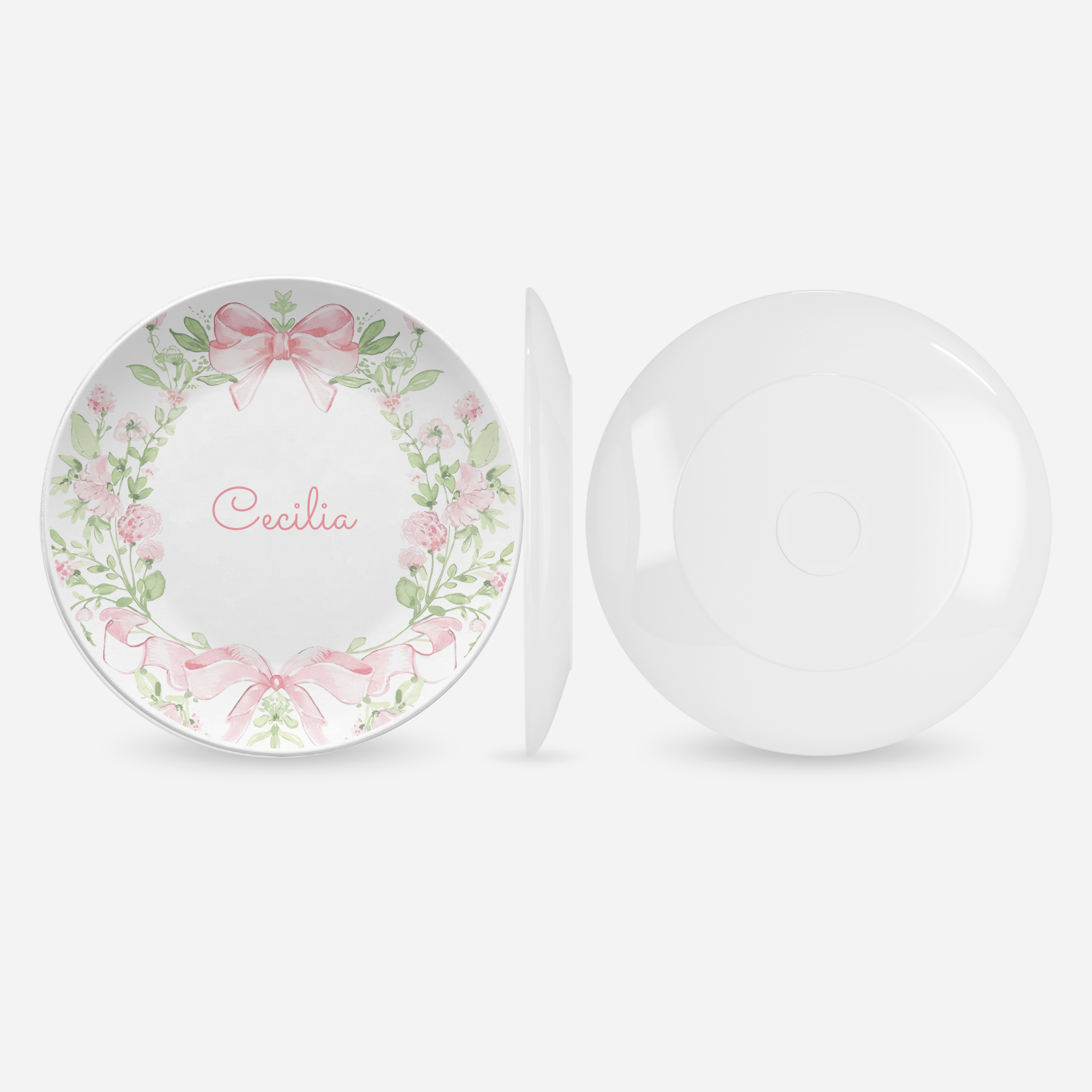 Pink Coquette Bow Plate by Lil Plate Shop