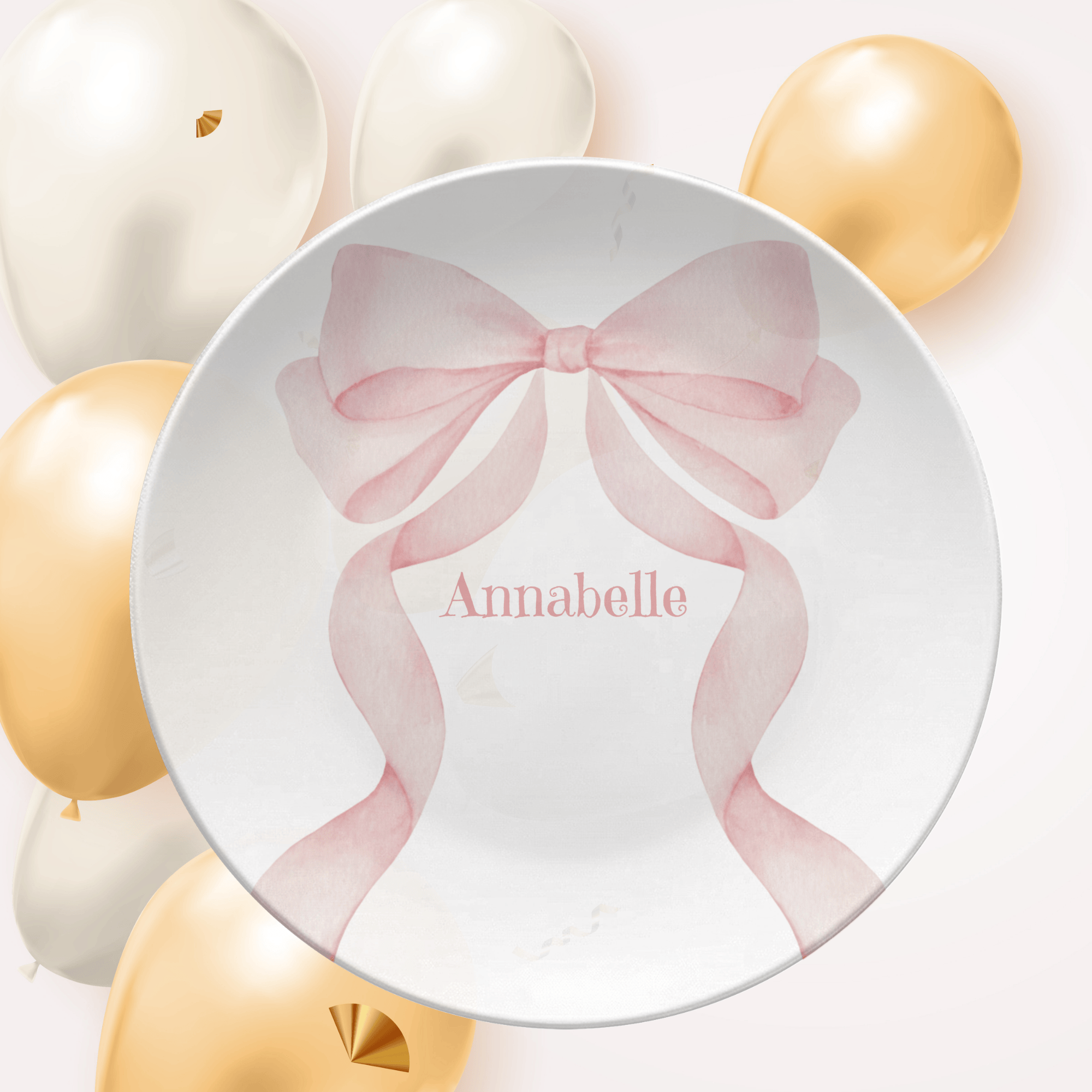 Pink Coquette Bow Plate by Lil Plate Shop