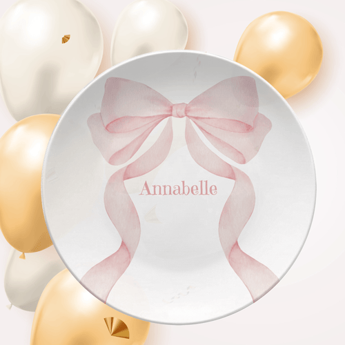 Pink Coquette Bow Plate by Lil Plate Shop