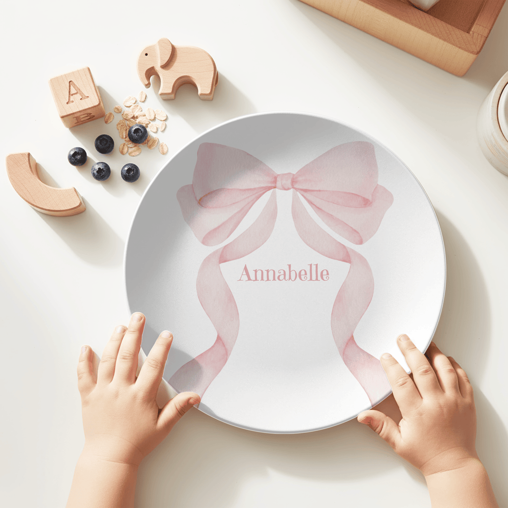 Pink Coquette Bow Plate by Lil Plate Shop